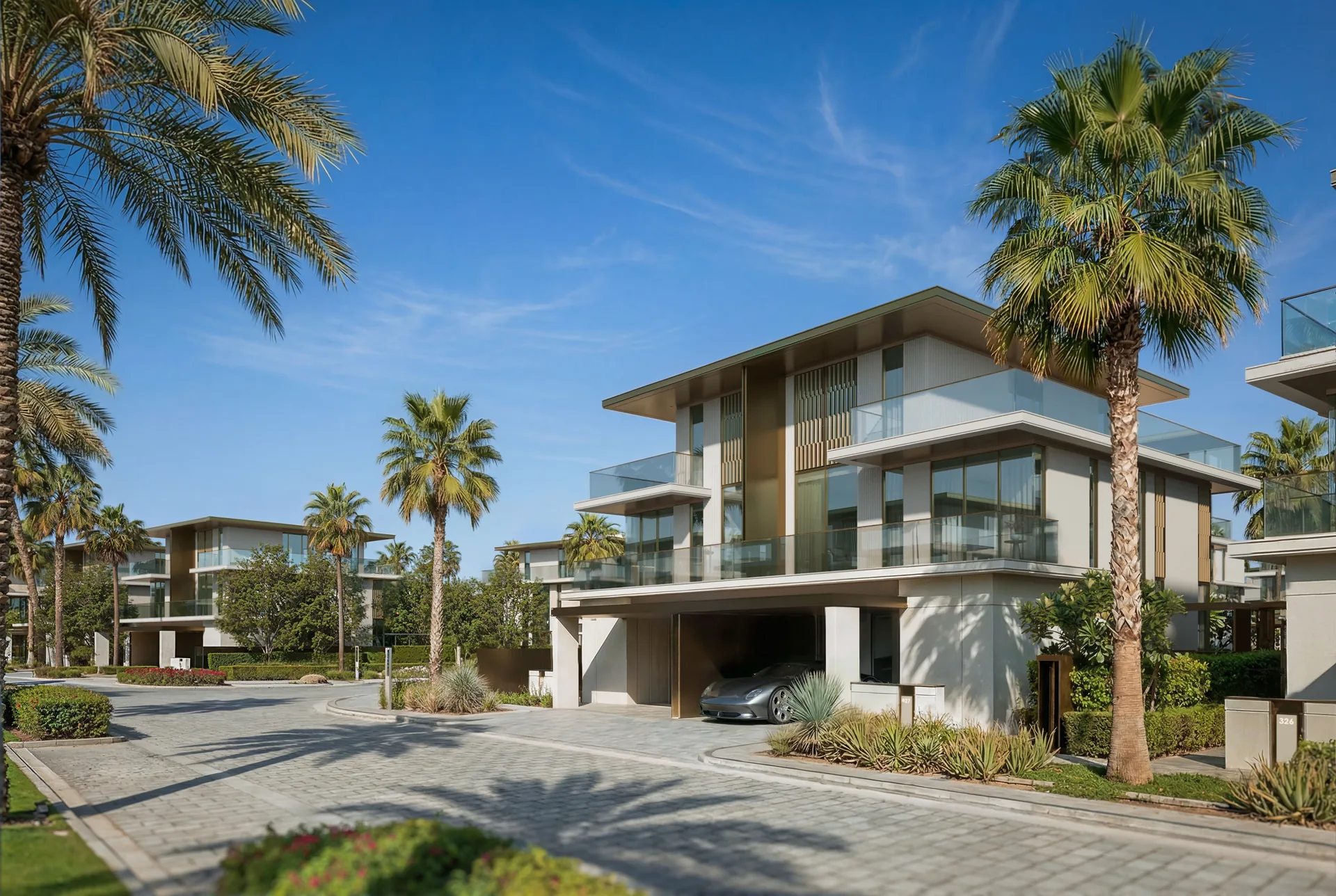 Tilal Binghatti mansion — architectural illustration
